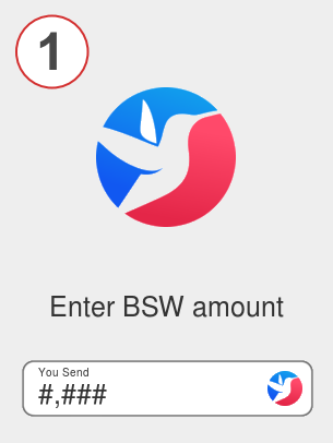 Exchange bsw to btc - Step 1