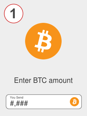 Exchange btc to any - Step 1