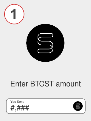 Exchange btcst to lunc - Step 1
