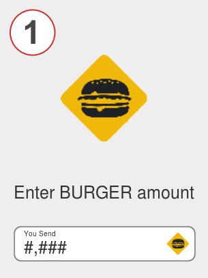Exchange burger to bnb - Step 1