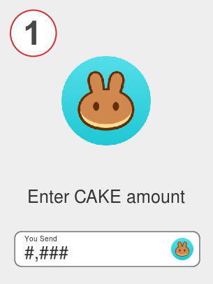 Exchange cake to bnb - Step 1