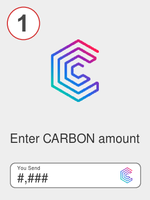 Exchange carbon to bnb - Step 1