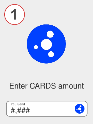 Exchange cards to btc - Step 1