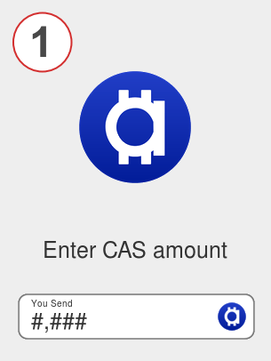 Exchange cas to avax - Step 1