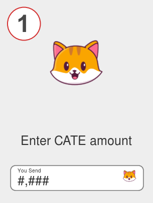 Exchange cate to btc - Step 1