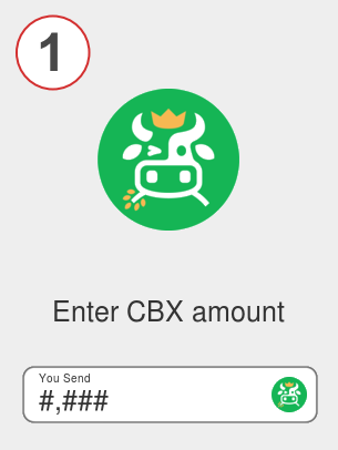 Exchange cbx to bnb - Step 1