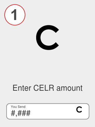 Exchange celr to eth - Step 1