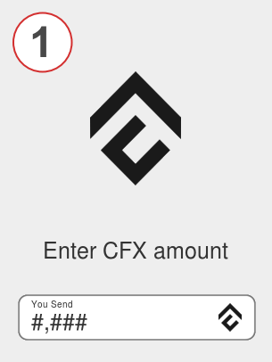 Exchange cfx to usdc - Step 1
