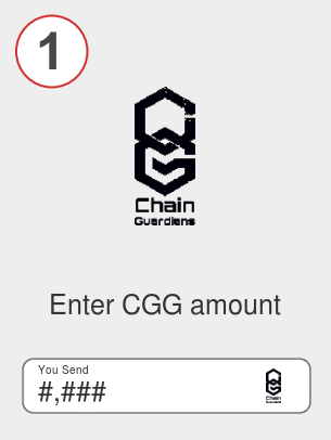 Exchange cgg to eth - Step 1