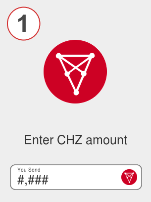 Exchange chz to gmt - Step 1