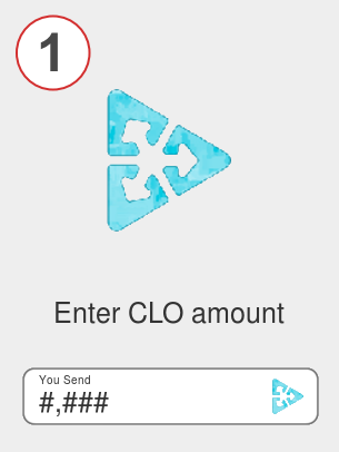 Exchange clo to ada - Step 1