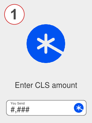 Exchange cls to btc - Step 1