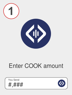 Exchange cook to btc - Step 1