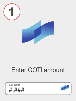 Exchange coti to ada - Step 1