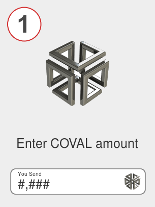 Exchange coval to ada - Step 1
