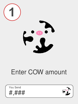 Exchange cow to btc - Step 1