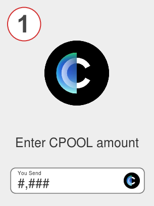 Exchange cpool to xrp - Step 1