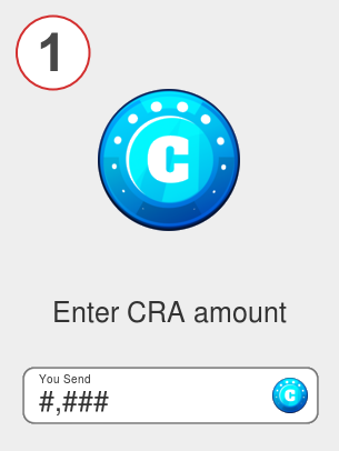 Exchange cra to eth - Step 1