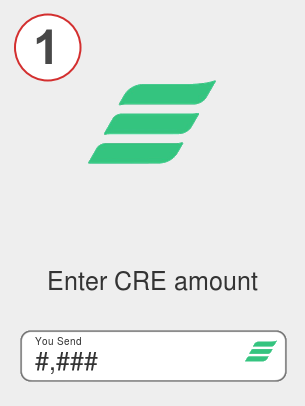 Exchange cre to eth - Step 1