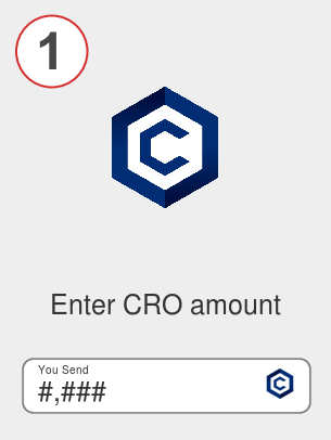 Exchange cro to eth - Step 1