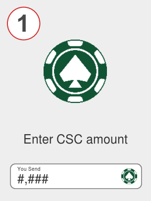 Exchange csc to bnb - Step 1