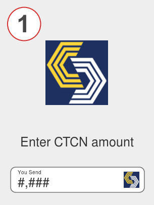 Exchange ctcn to ada - Step 1
