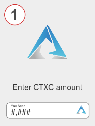 Exchange ctxc to ada - Step 1