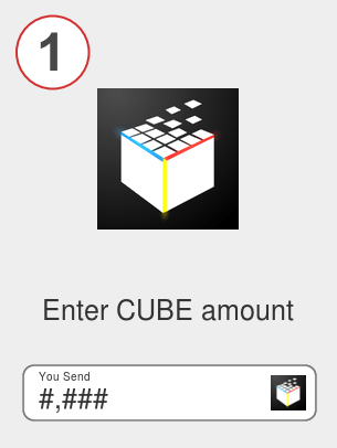 Exchange cube to eth - Step 1