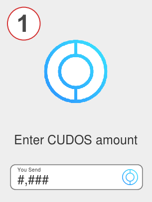 Exchange cudos to ada - Step 1