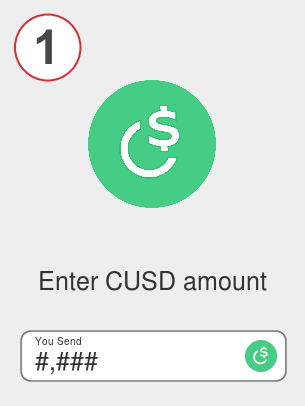Exchange cusd to dot - Step 1