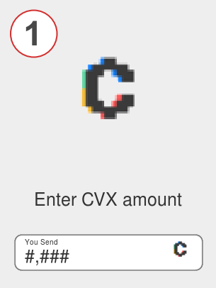 Exchange cvx to doge - Step 1