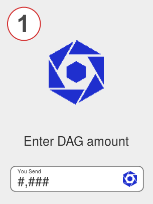 Exchange dag to matic - Step 1
