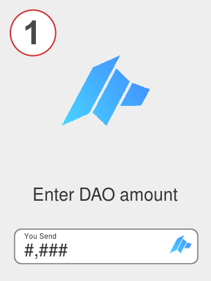 Exchange dao to bnb - Step 1