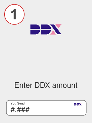 Exchange ddx to lunc - Step 1