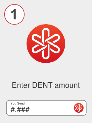 Exchange dent to eth - Step 1
