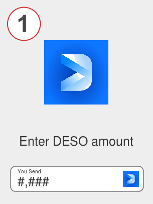 Exchange deso to ada - Step 1