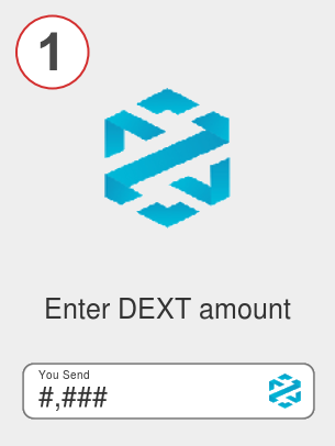 Exchange dext to btc - Step 1
