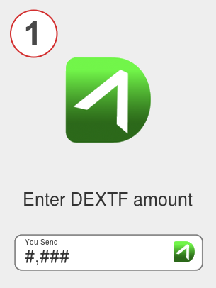Exchange dextf to btc - Step 1