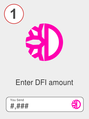 Exchange dfi to ada - Step 1