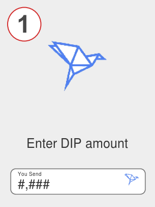 Exchange dip to xrp - Step 1