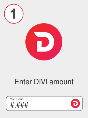 Exchange divi to eth - Step 1