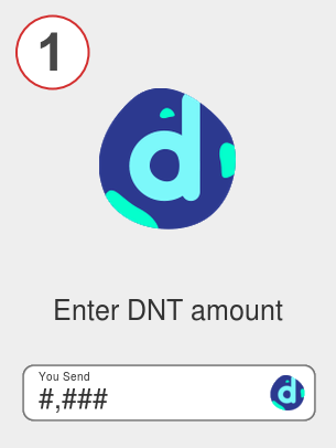 Exchange dnt to bnb - Step 1