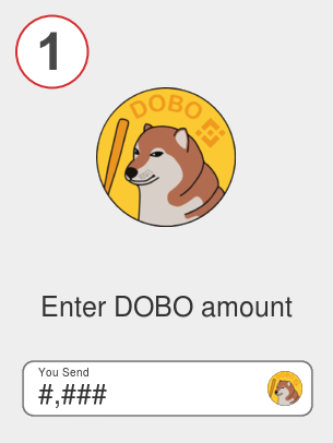 Exchange dobo to doge - Step 1