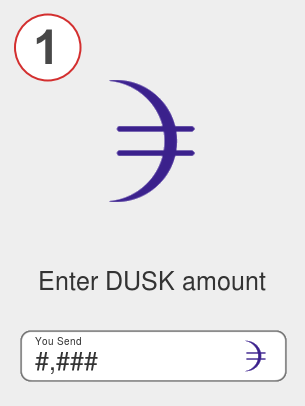 Exchange dusk to xrp - Step 1