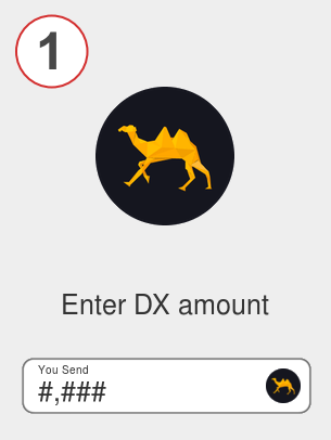 Exchange dx to bnb - Step 1
