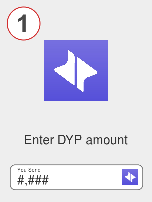 Exchange dyp to btc - Step 1