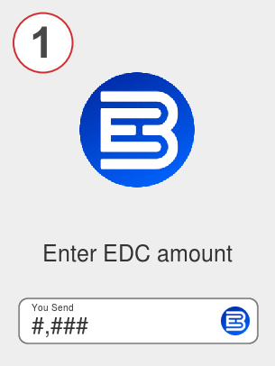 Exchange edc to btc - Step 1