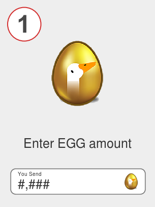 Exchange egg to btc - Step 1