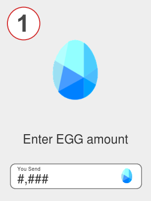 Exchange egg to btc - Step 1