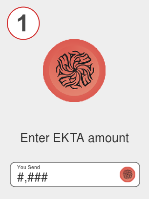Exchange ekta to eth - Step 1